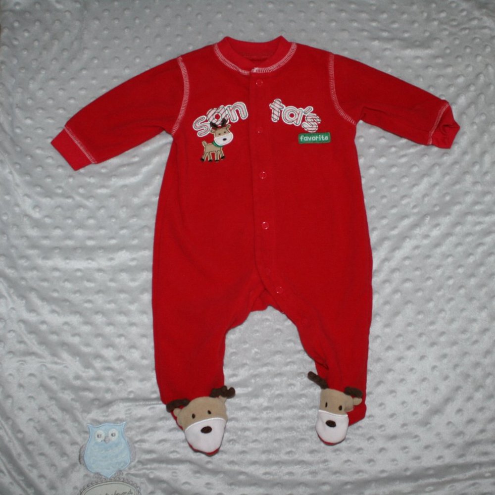 3/$20 Unisex Christmas sleeper reindeer 3 months